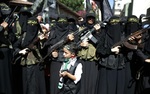 رژه زنان جنبش اسلامی در غزه

