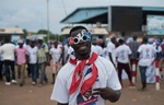 یکی از حامیان حزب مخالف در غنا
